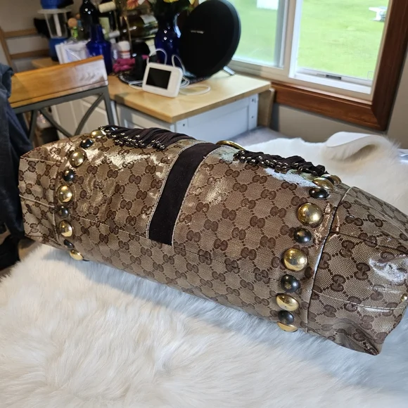 Gucci XL Crystal Fringe Babouska Hobk - Picture 7 of 16